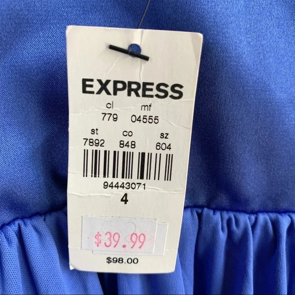 **NEW Express Chiffon One Shoulder Pleated Dress - Picture 8 of 11
